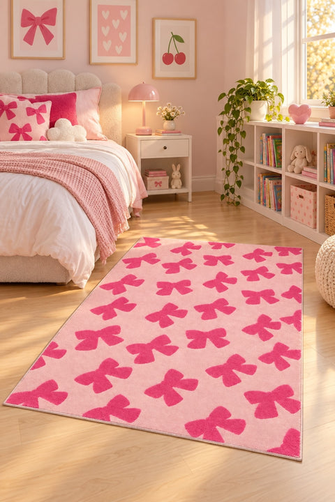 Butterfly Kids Area Rug in a bedroom
