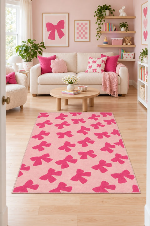 Butterfly Kids Area Rug in a living room