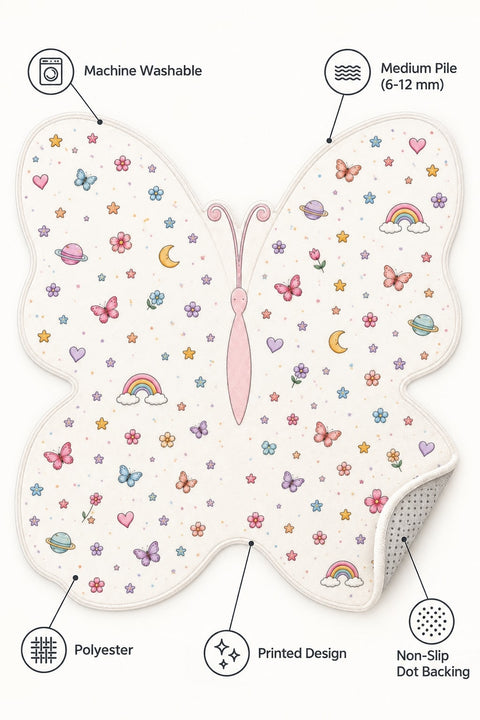 Butterfly Kids Area Rug – features