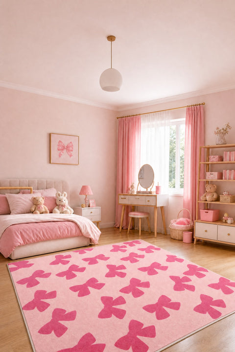 Butterfly Kids Area Rug in a bedroom