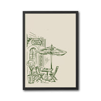 Cafe Minimal Illustration Print | Contemporary Coffee Shop Wall Poster