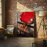 California Porsche Red Car Editorial Print Wall Print Decor
