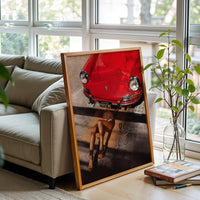 California Porsche Red Car Editorial Print Wall Print Decor