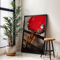 California Porsche Red Car Editorial Print Wall Print Decor