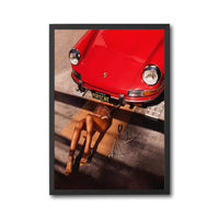 California Porsche Red Car Editorial Print Wall Print Decor