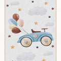 Car and Balloon Kids Area Rug