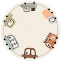 Car Kids Round Play Rug