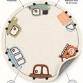Car Kids Round Play Rug – features