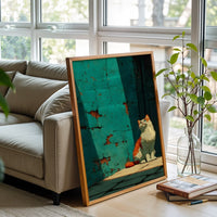 Cat in Sunlight Aesthetic Home Art Print