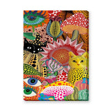 Cats and Florals Maximalist Wall Art – Polka Dot Collage Print