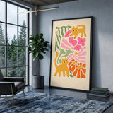 Cats And Flowers Kids Botanical Wall Art – Playful Floral Cats