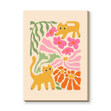 Cats And Flowers Kids Botanical Wall Art – Playful Floral Cats