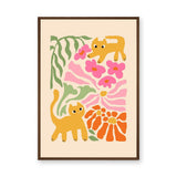 Cats And Flowers Kids Botanical Wall Art – Playful Floral Cats