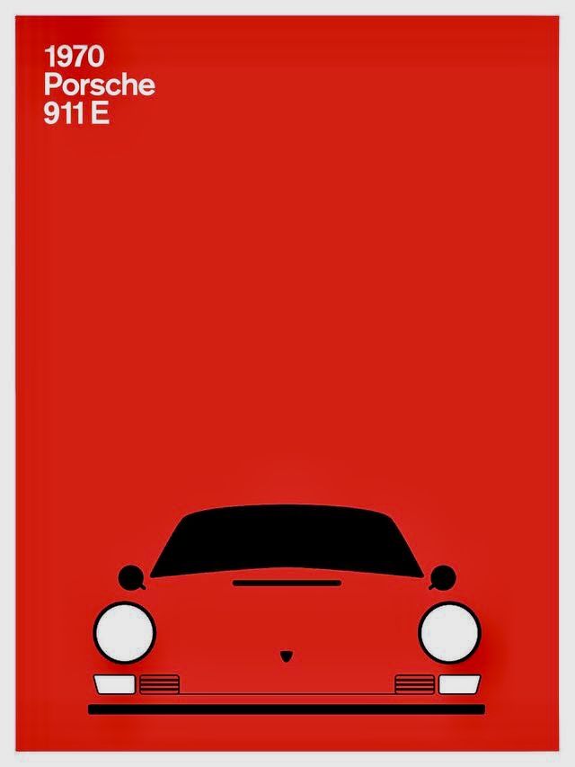 1970 Porsche 911 E Simple Wall Poster | Traditional Car Wall Poster