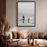 Champagne Ocean Surreal Wall Art – Black and White Peace Swim