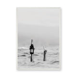 Champagne Ocean Surreal Wall Art – Black and White Peace Swim
