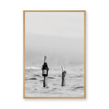 Champagne Ocean Surreal Wall Art – Black and White Peace Swim
