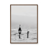 Champagne Ocean Surreal Wall Art – Black and White Peace Swim