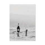Champagne Ocean Surreal Wall Art – Black and White Peace Swim