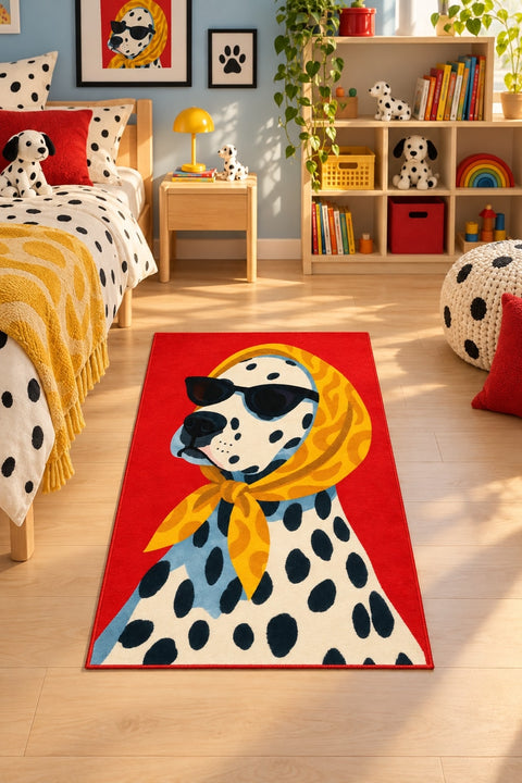 Character Kids Area Rug – Orange in a nursery