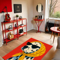 Character Kids Area Rug – Orange in a living room