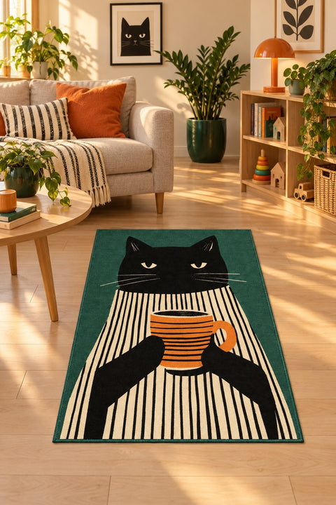 Character Kids Area Rug – Purple in a living room
