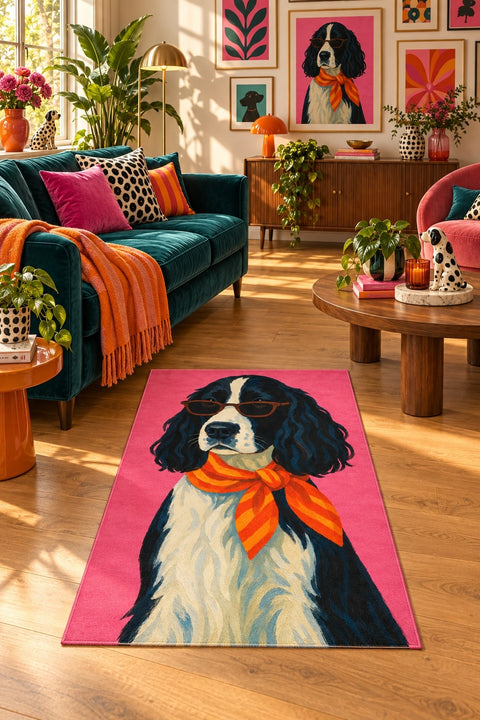 Character Kids Area Rug – Red in a living room