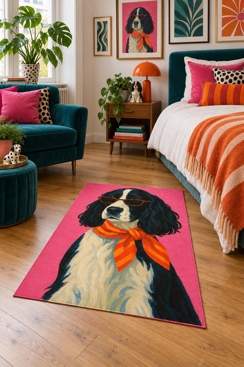 Character Kids Area Rug – Red in a bedroom