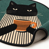 Character Kids Round Rug – Green – texture close-up