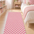 Checkerboard Kids Area Rug in a bedroom
