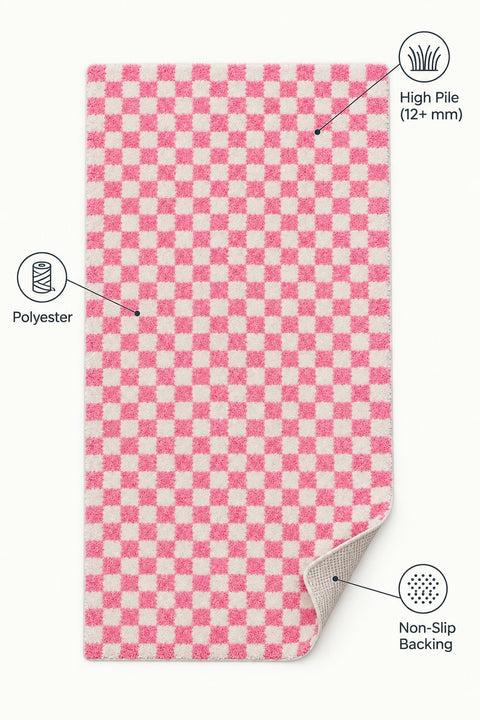 Checkerboard Kids Area Rug – features