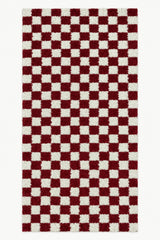 Chess Checkered Traditional Area Rug – Ecru