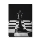 Chess King Modern Minimalist Wall Art – Dramatic Black-and-White Photo