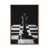 Chess King Modern Minimalist Wall Art – Dramatic Black-and-White Photo