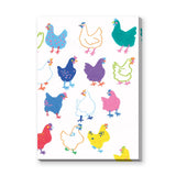 Chicken Kids Wall Art – Colorful Hand-Drawn Hen Pattern