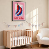 Chili Pepper Pop Art Wall Art – Just Chillin’ Red and Blue Peppers