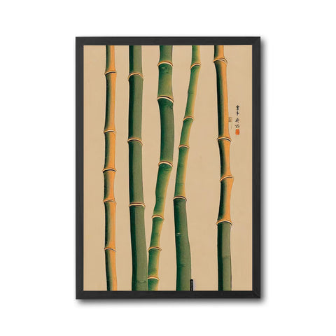 Chinese Calligraphy Bamboo Minimal Home Art Wall Poster Print