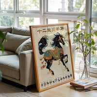Chinese Zodiac Horse Wall Print Wall Poster – Aesthetic 十二生肖午马 Print