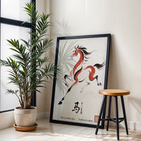 Chinese Zodiac Horse Wall Poster – Traditional Chinese Culture Print