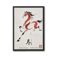 Chinese Zodiac Horse Wall Poster – Traditional Chinese Culture Print