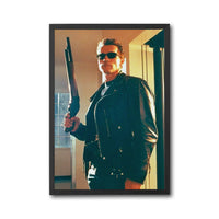 Cinematic Action Movie Wall Décor Wall Poster – Leather Jacket Gunman Print