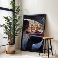 Cinematic Car Interaction Scene Wall Poster – Dramatic Movie Style Home Wall Print