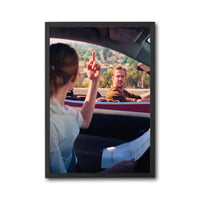 Cinematic Car Interaction Scene Wall Poster – Dramatic Movie Style Home Wall Print