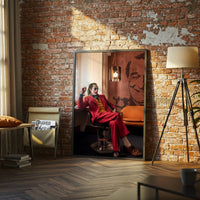 Cinematic Clown Character Wall Décor Wall Poster | Red Suit Non-Figurative Print