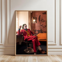 Cinematic Clown Character Wall Décor Wall Poster | Red Suit Non-Figurative Print