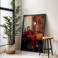 Cinematic Clown Character Wall Décor Wall Poster | Red Suit Non-Figurative Print