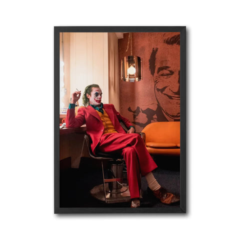Cinematic Clown Character Wall Décor Wall Poster | Red Suit Non-Figurative Print