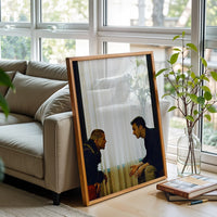 Cinematic Conversation Wall Décor Print – Dramatic Two Men Scene Print