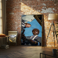 Cinematic Crime Movie Wall Décor Print – Two Men in Suits with Guns Print