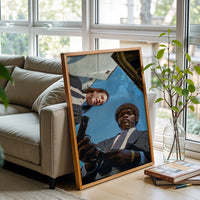 Cinematic Crime Movie Wall Décor Print – Two Men in Suits with Guns Print